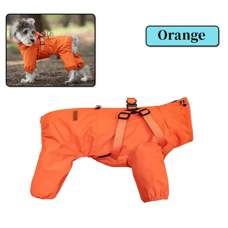 Dog Raincoat With Harness
