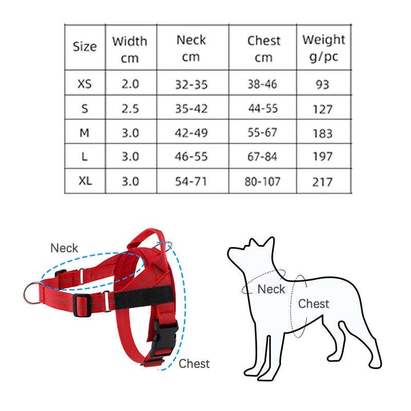 Personalized Reflective No Pull Harness