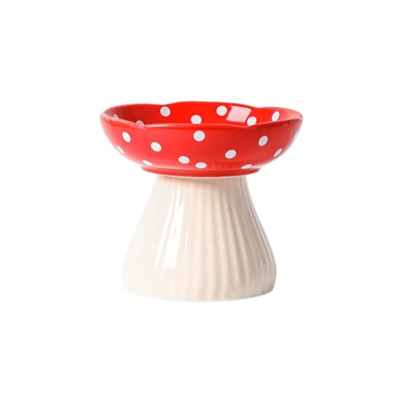Mushroom  Cat Feeding Bowl