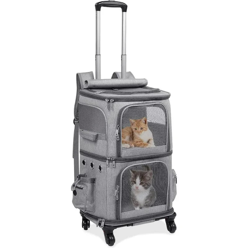 Double-layer Pet Trolley Bag