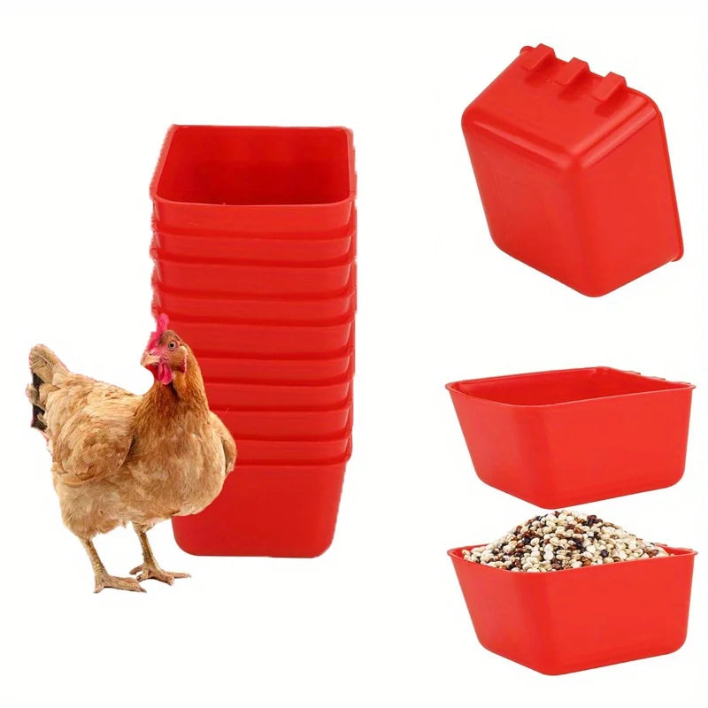10 cage cup chicken feeding cups