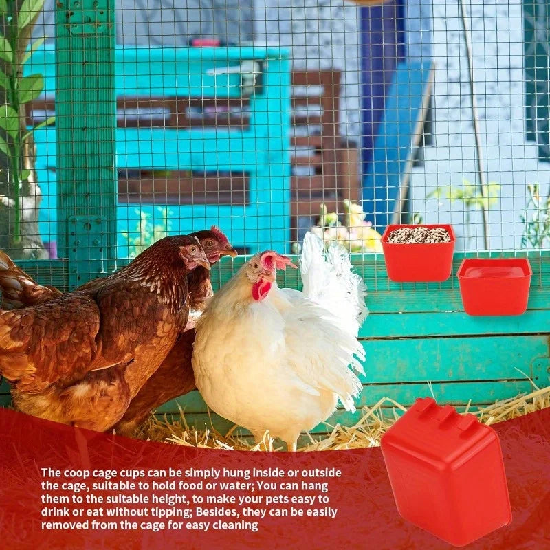 10 cage cup chicken feeding cups