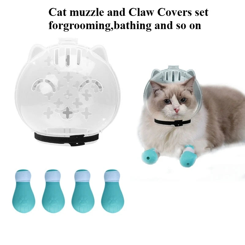 1Set Cat Muzzle Pet Grooming Cover