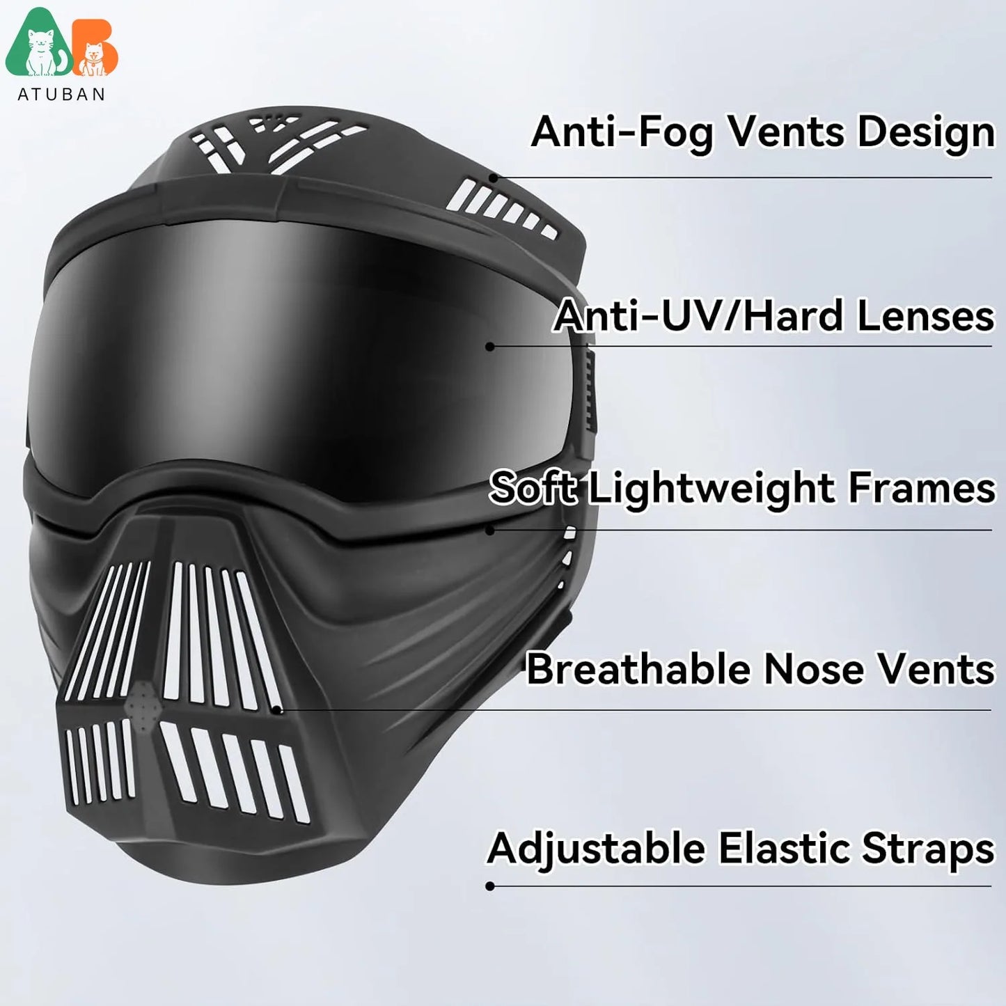 ATUBAN Dog Goggles Large Breed,