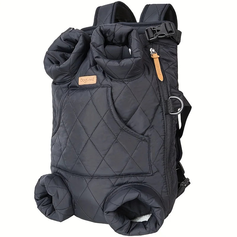 Adjustable Quilted Pet Carrier Backpack