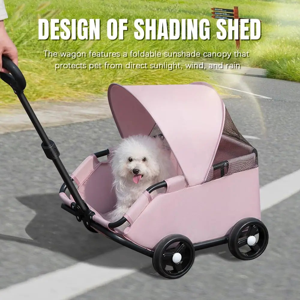 Portable Pink Dog Stroller