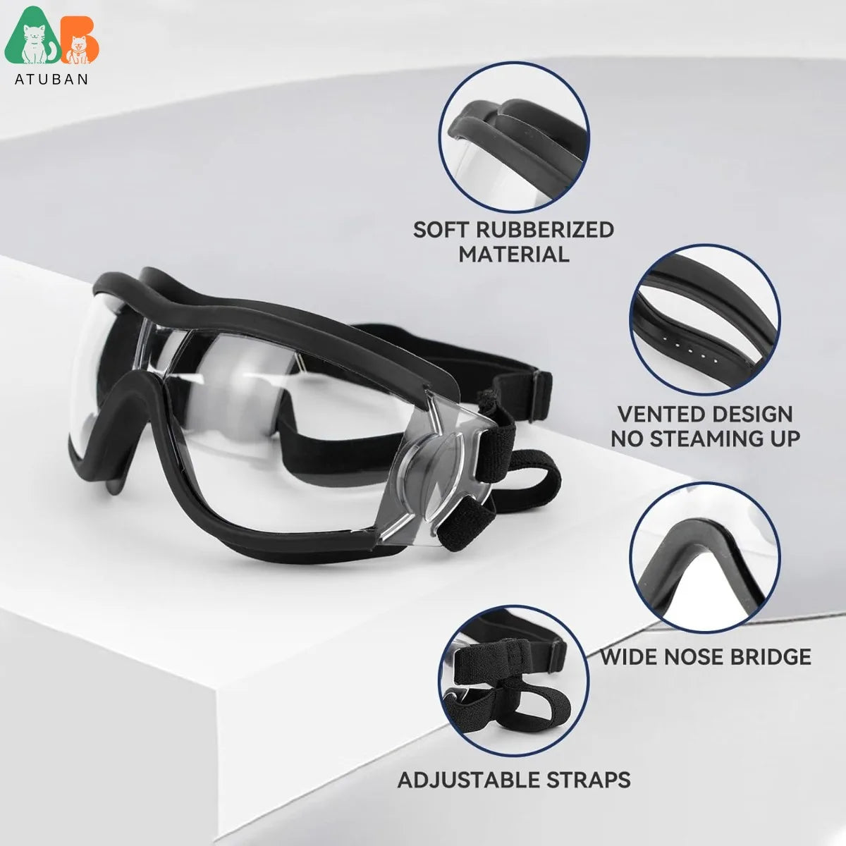 ATUBAN Dog Helmet & Goggles
