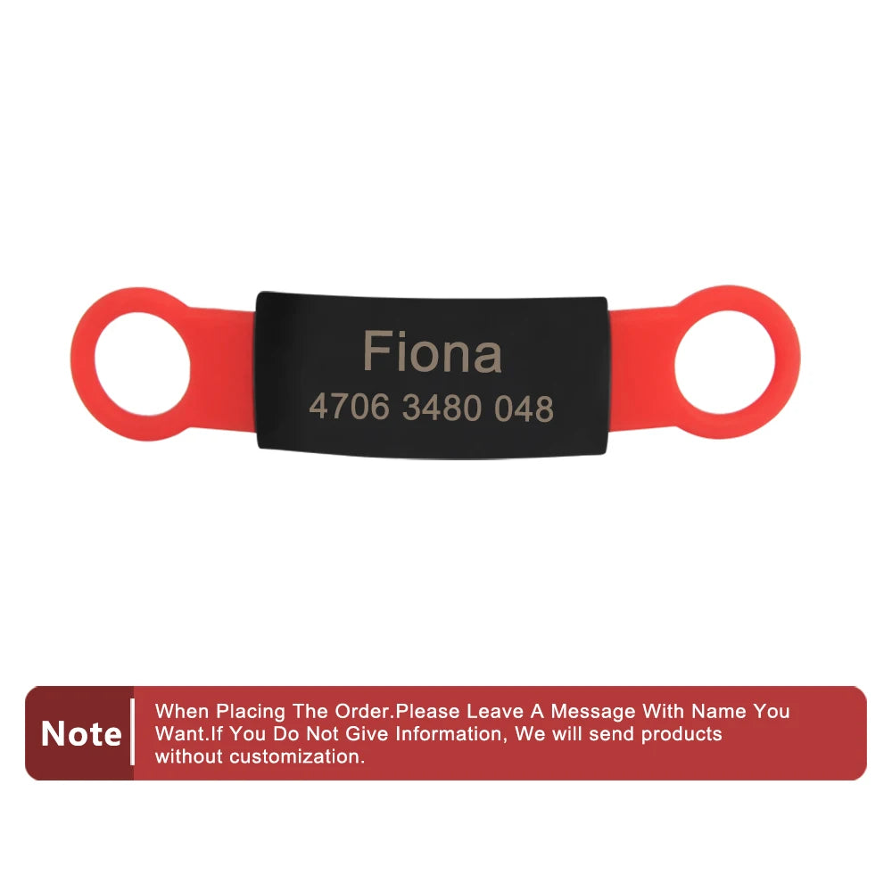 Silicone Engraved Pet ID Accessories