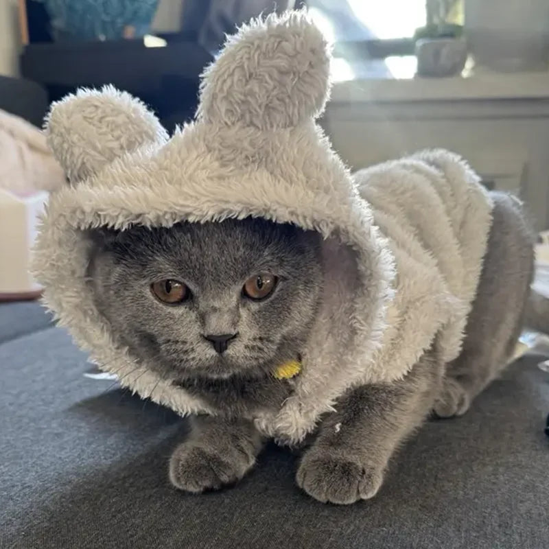 Winter Warm Cat Hoodie