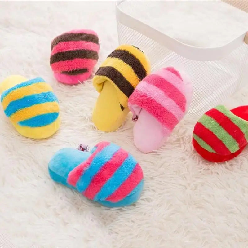 Pet Toys Squeaker Plush Slipper