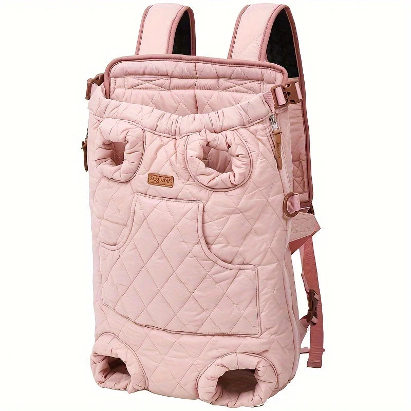 Adjustable Quilted Pet Carrier Backpack