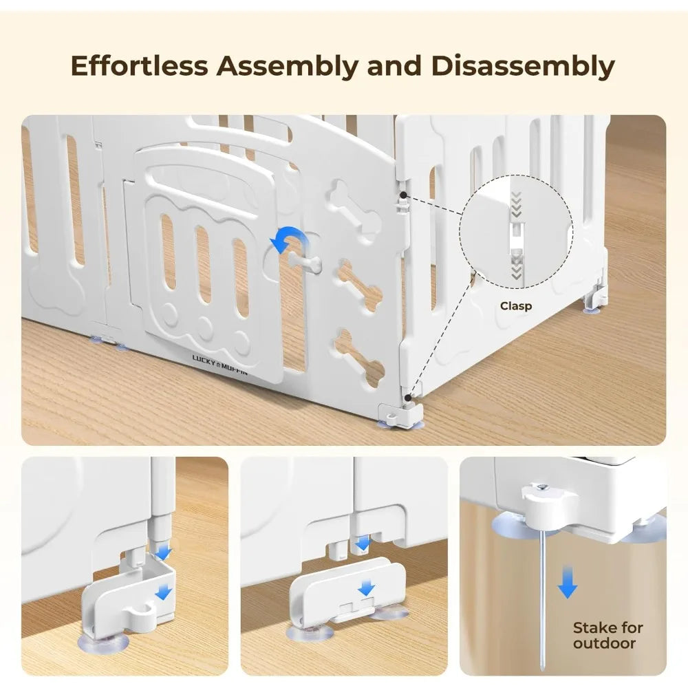 Dog Playpen with Door, 24 H,
