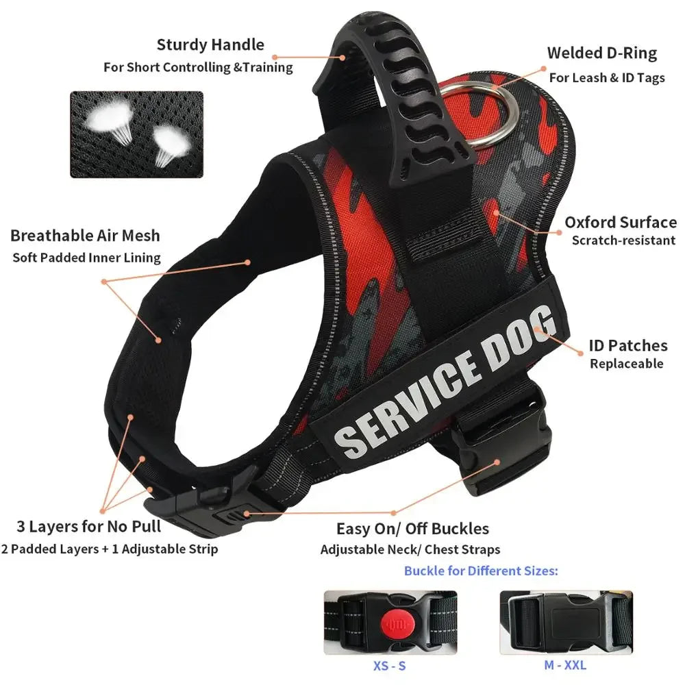 Bulldog Corgi Chihuahua Chest Harness For Service Dogs