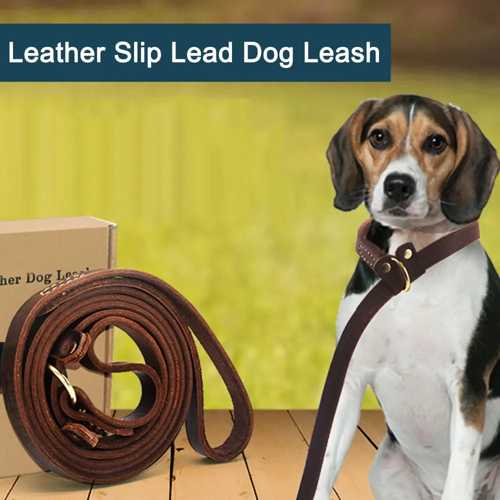Genuine Leather Dog Leash