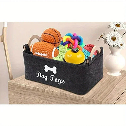 Felt pet toy box