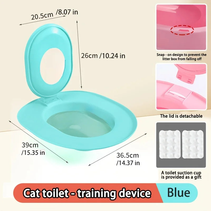 Easy-to-clean cat toilet training seat