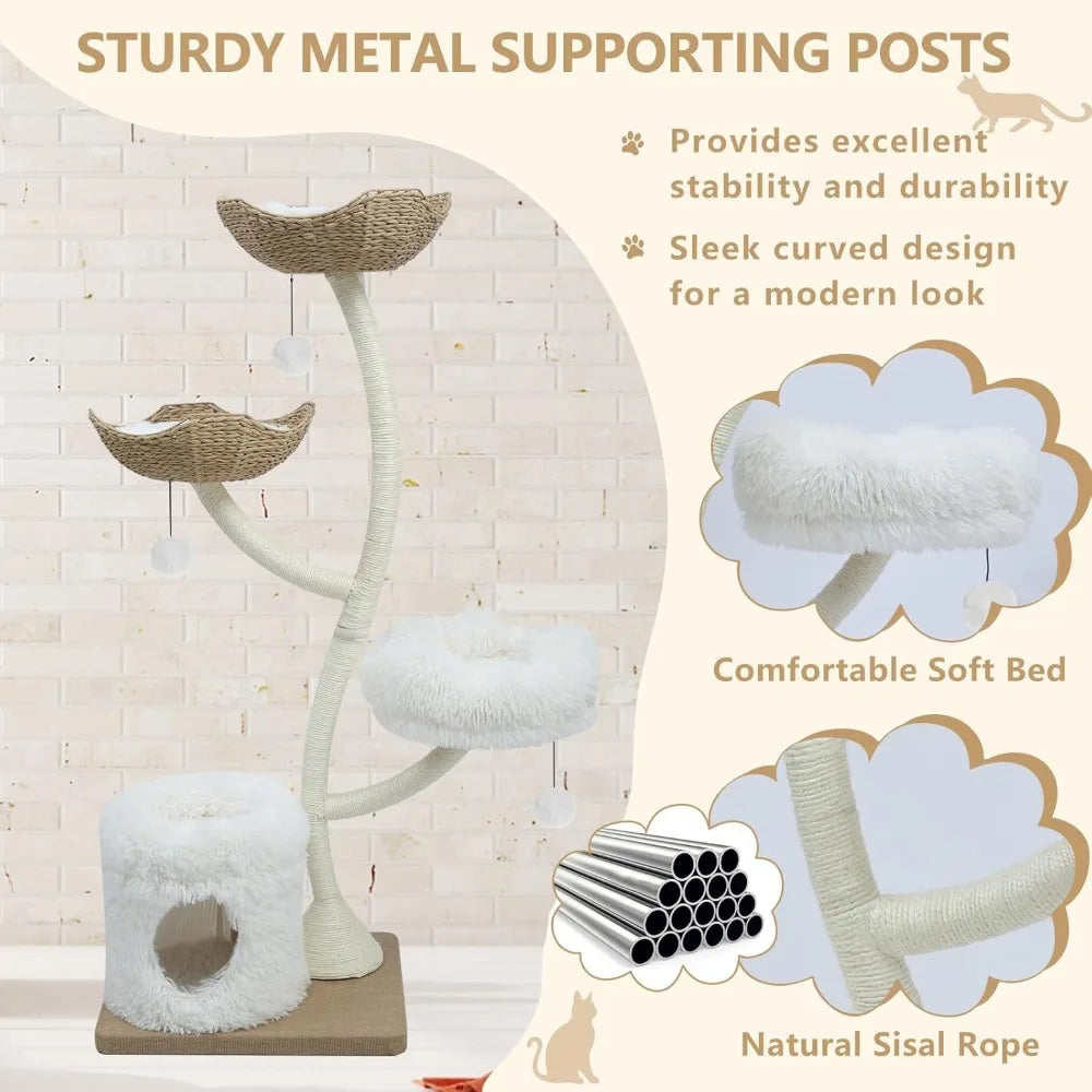 Tall Cat Tree Tower for Indoor Cats