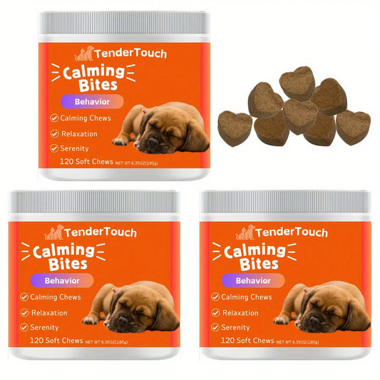 360 Chews - 3 Pack(3 x 180g/6.35oz) 540g/19.1oz - TenderTouch Calming for Dogs - Help Natural Dog Anxiety  for Everyday Stress