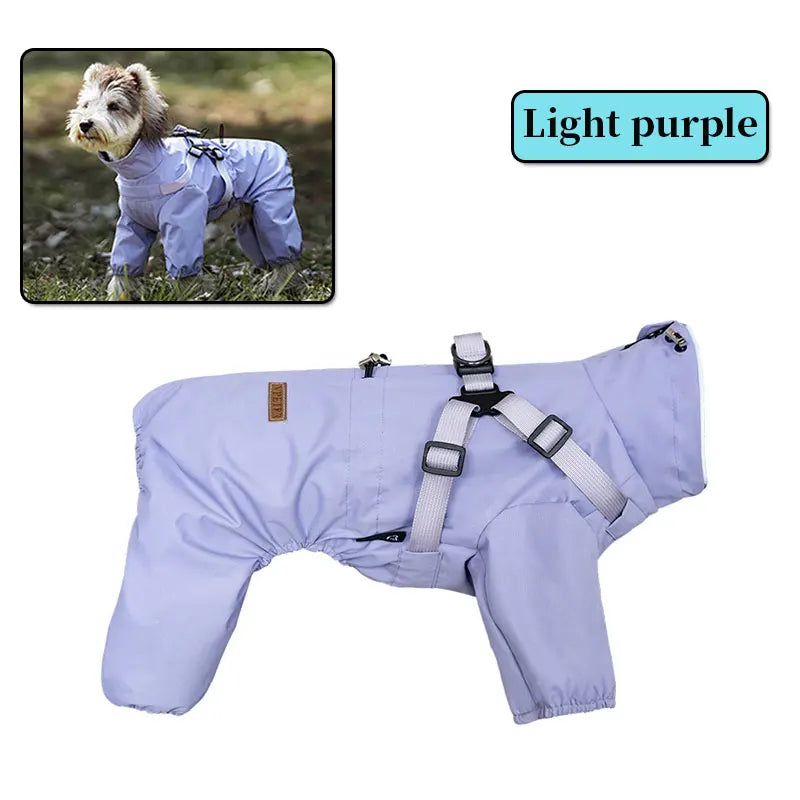 Dog Raincoat With Harness