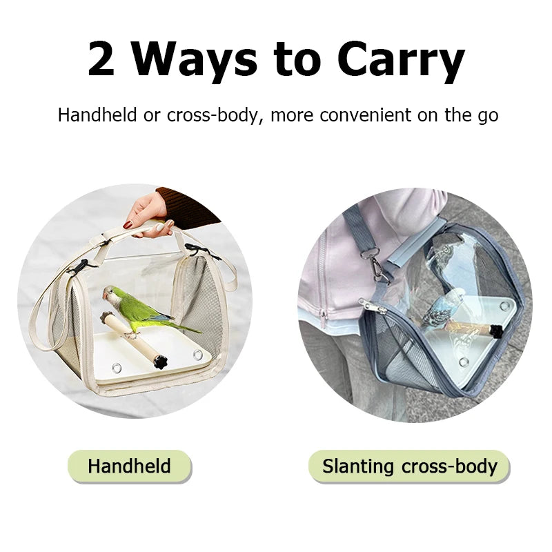Portable Bird Travel Bag With Stand