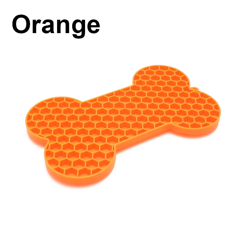 Bone-Shaped Silicone Dog Lick Pad