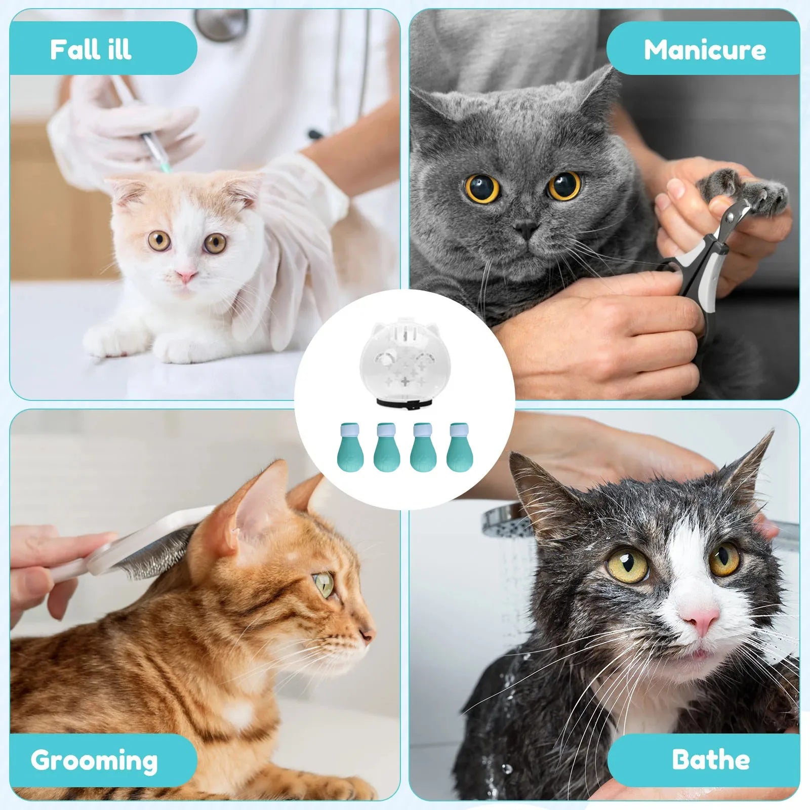 1Set Cat Muzzle Pet Grooming Cover