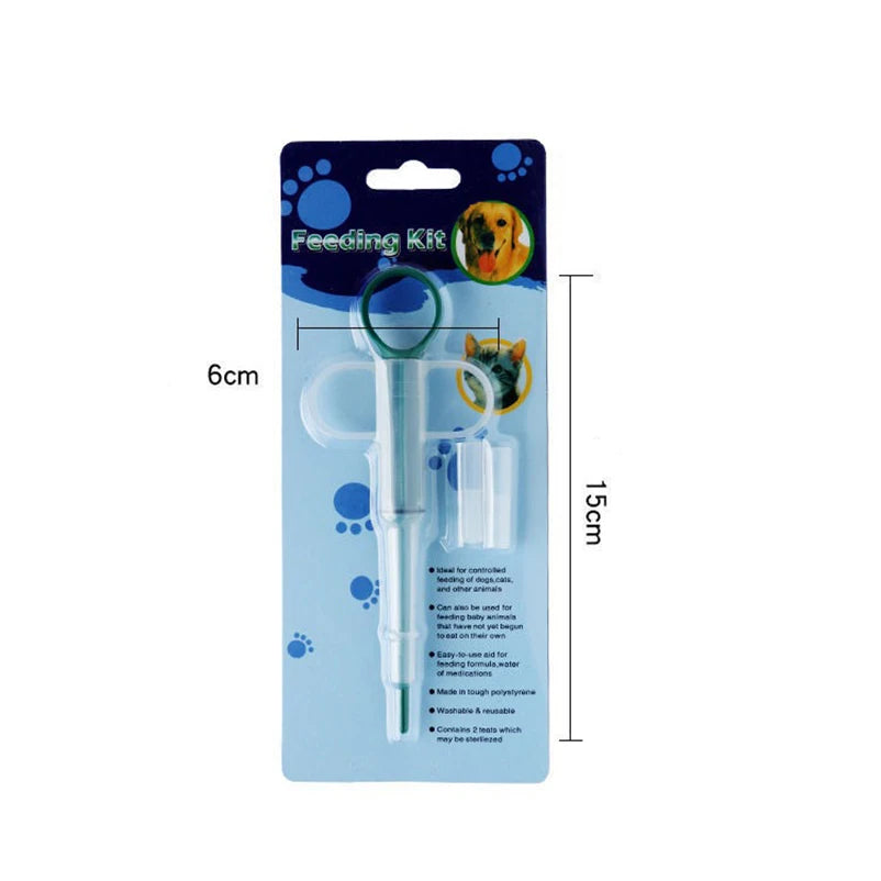 Pet feeding syringe