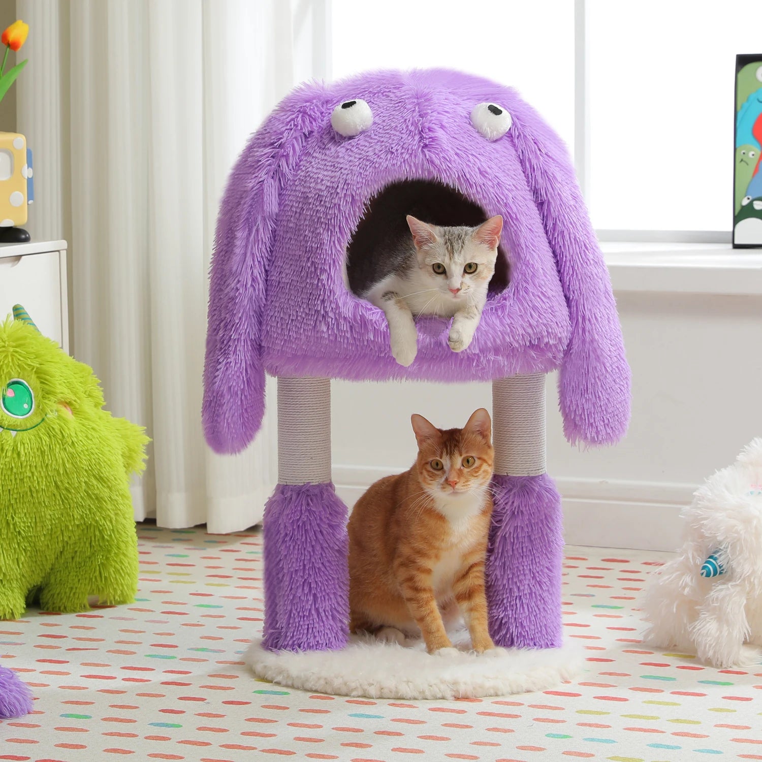 2 in 1 Cat Tree with Natural Sisal Scratching Posts