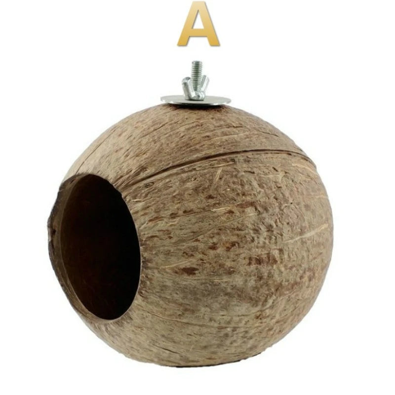 1Pc Natural Coconut Shell  Squirrel Bird Nest