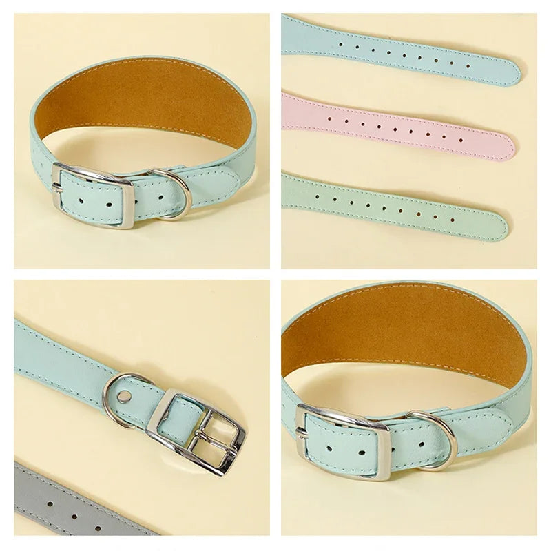 PU Pet Collar Adjustable Dog Collar