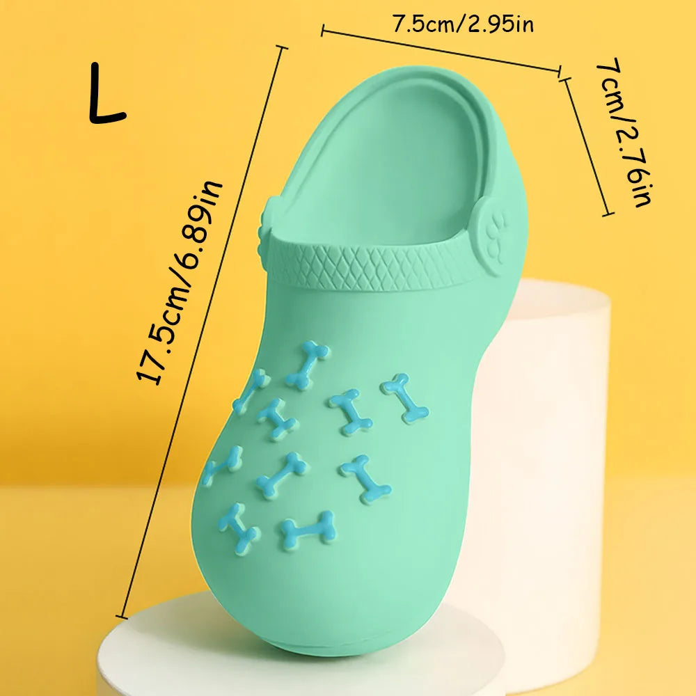 Dog Squeaky Latex Slipper Toy,