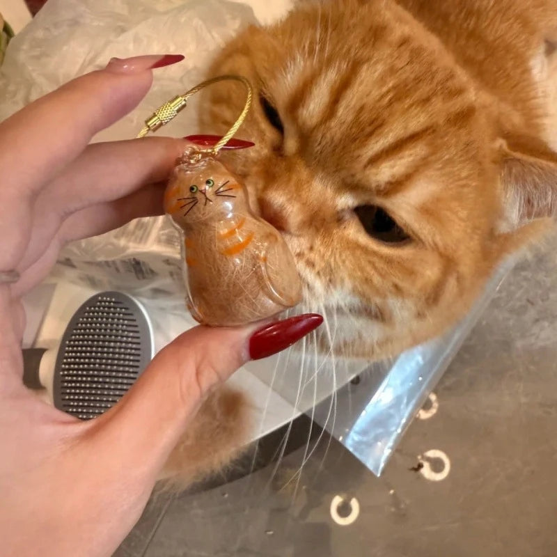 Ginger Cat Keychain Pendant