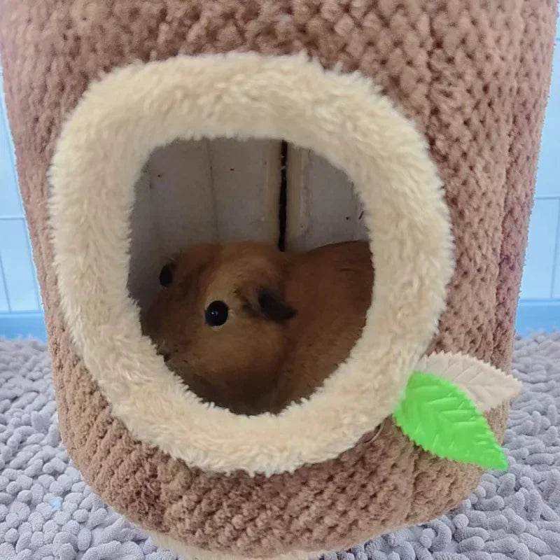 Tree Stump Shape Warm Hamster Hammock Winter Mole Tunnel