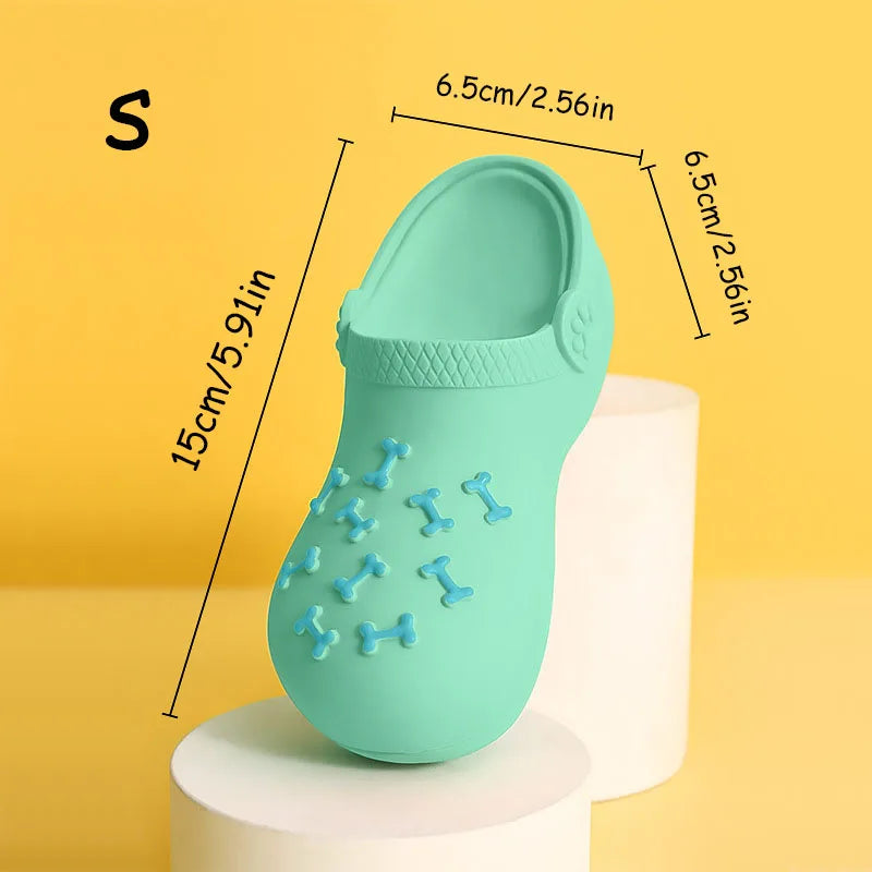 Dog Squeaky Latex Slipper Toy,