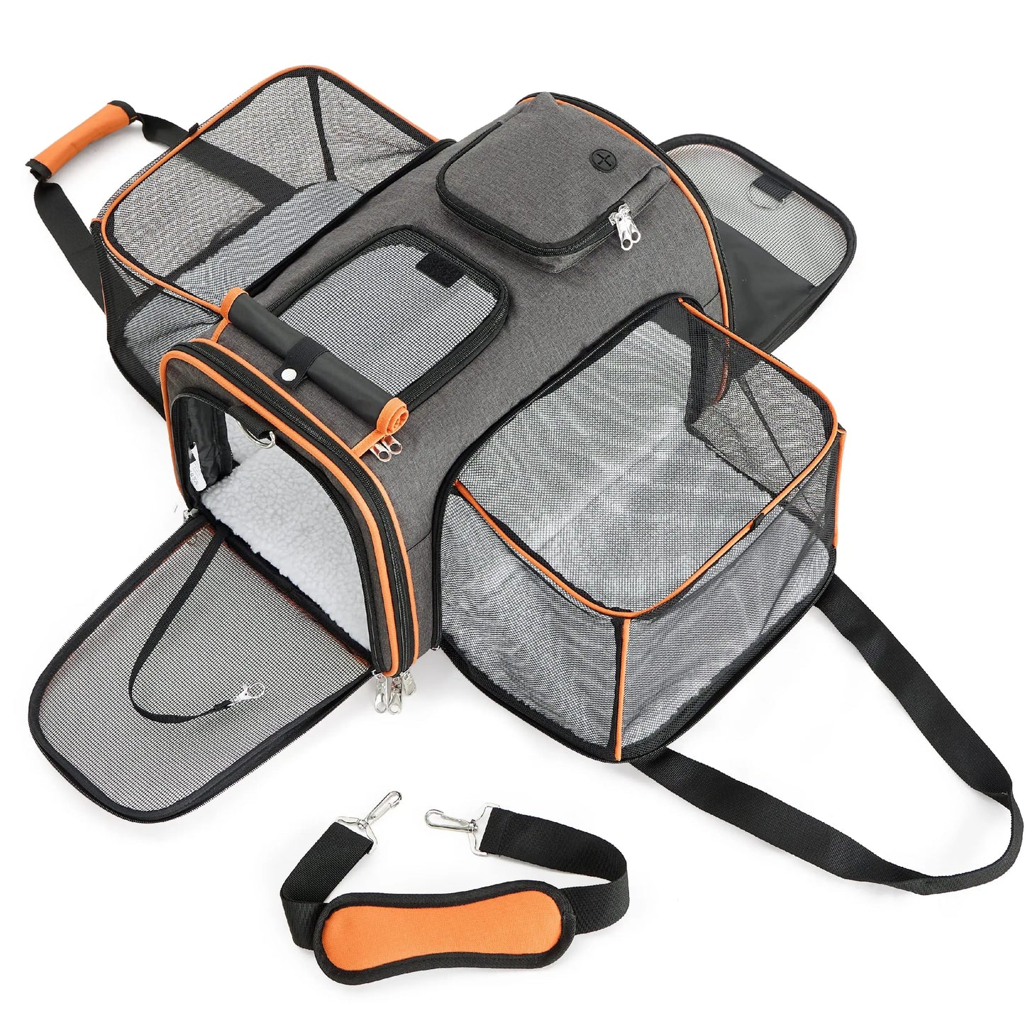 Large Reversible Expandable Cat and Dog Carrier