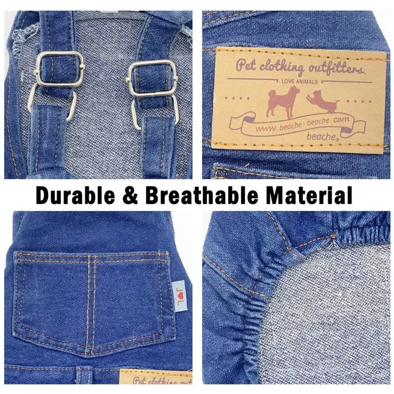 Fashion Pet Jean Overalls for Dogs