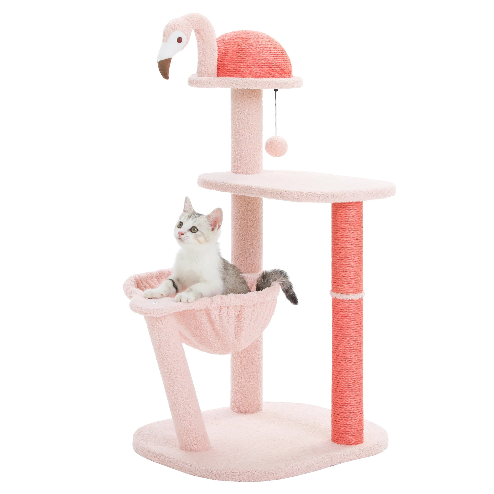 Cute Cat Tree Flamingo Pink