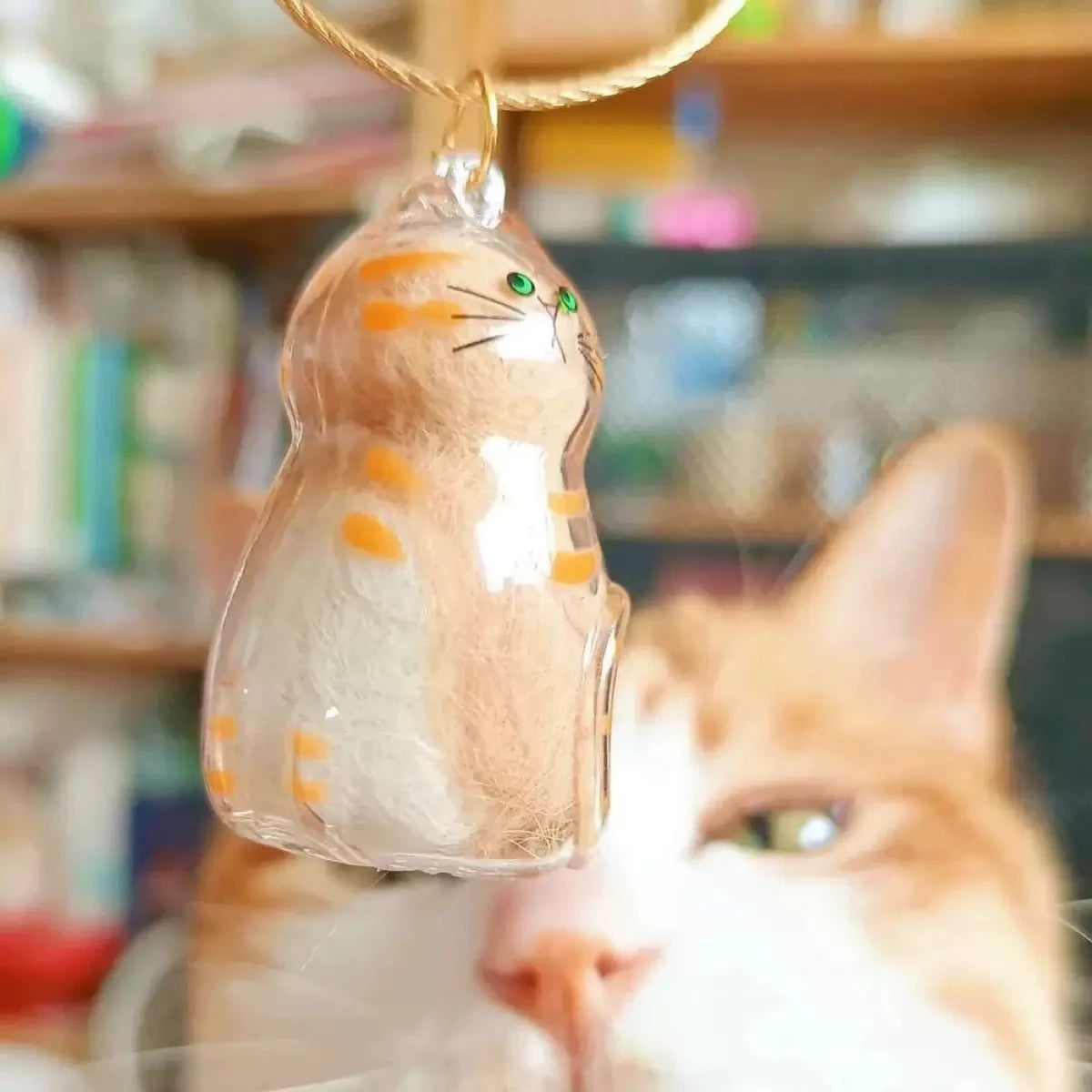 Ginger Cat Keychain Pendant