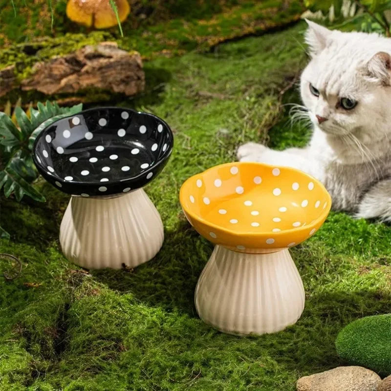 Mushroom  Cat Feeding Bowl