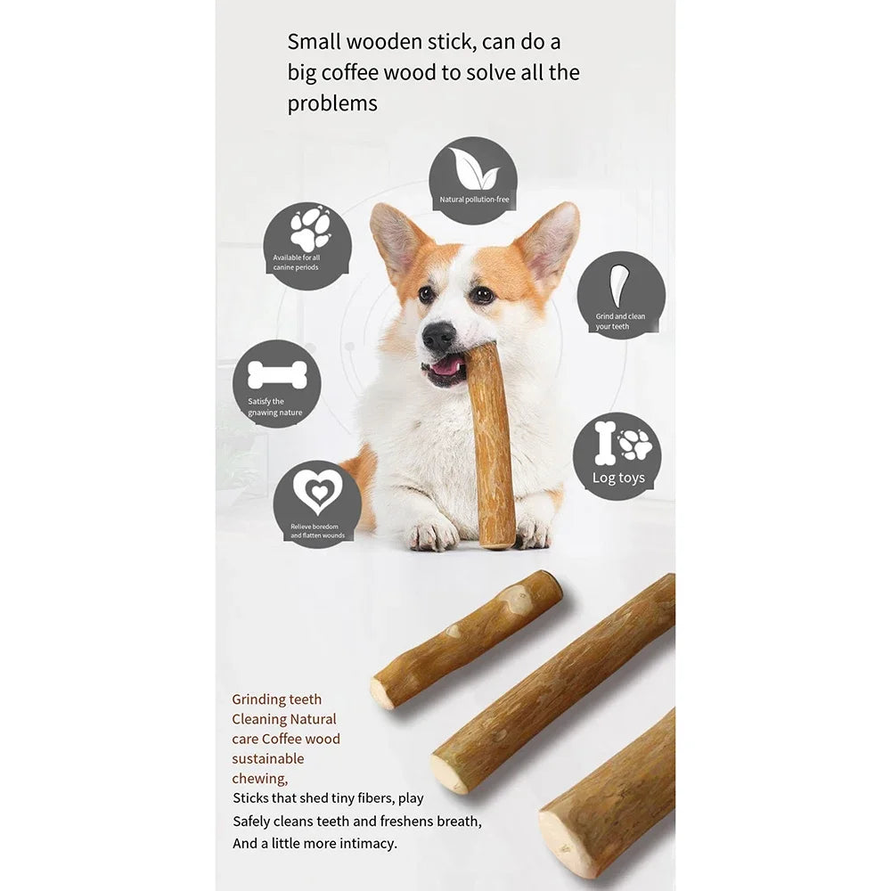 FZCSPEED Coffee Wooden Dog Chew Toy