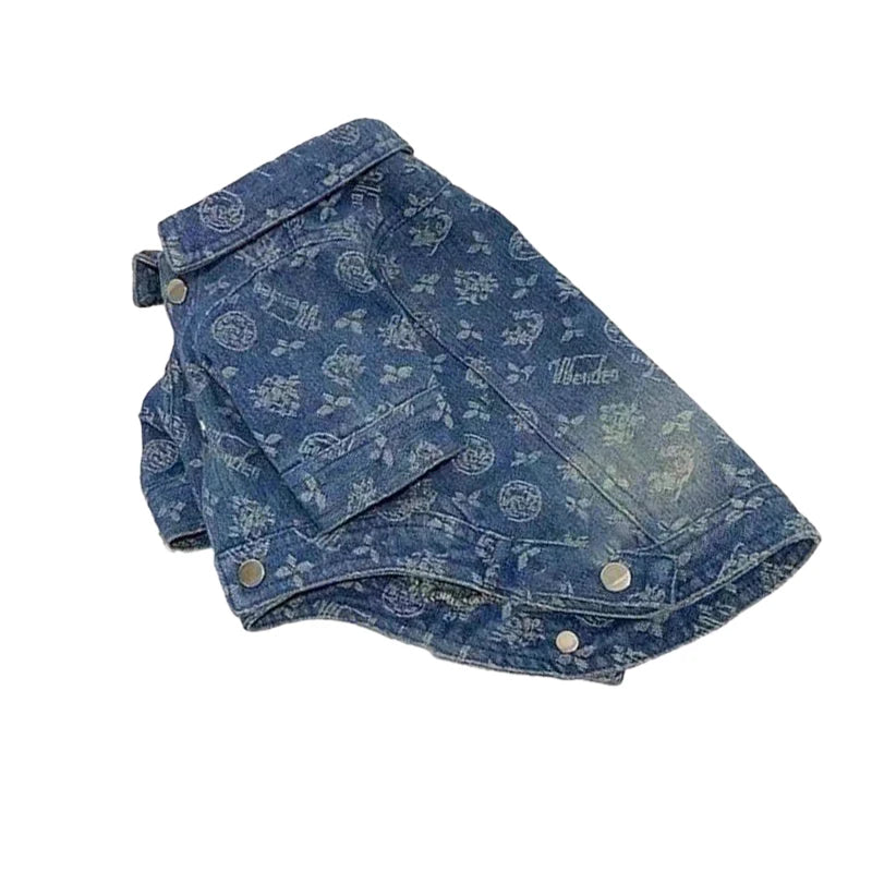 Printing Denim Clothes for Small Medium Dogs
