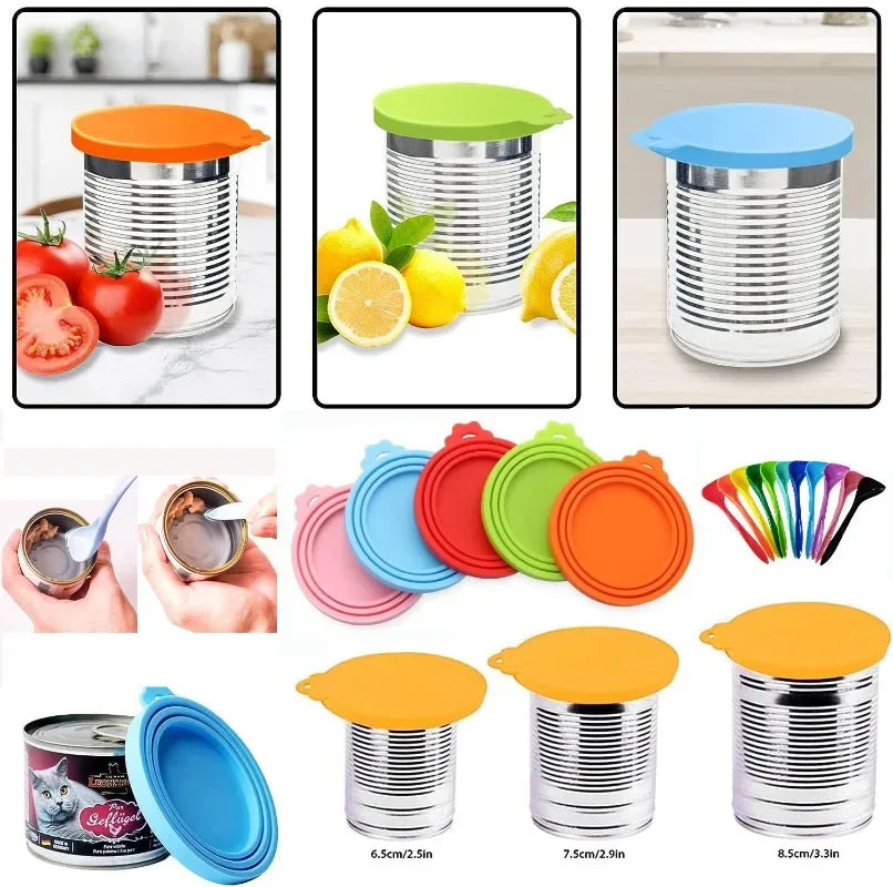 2pcs/set Reusable Pet Food Can Cover