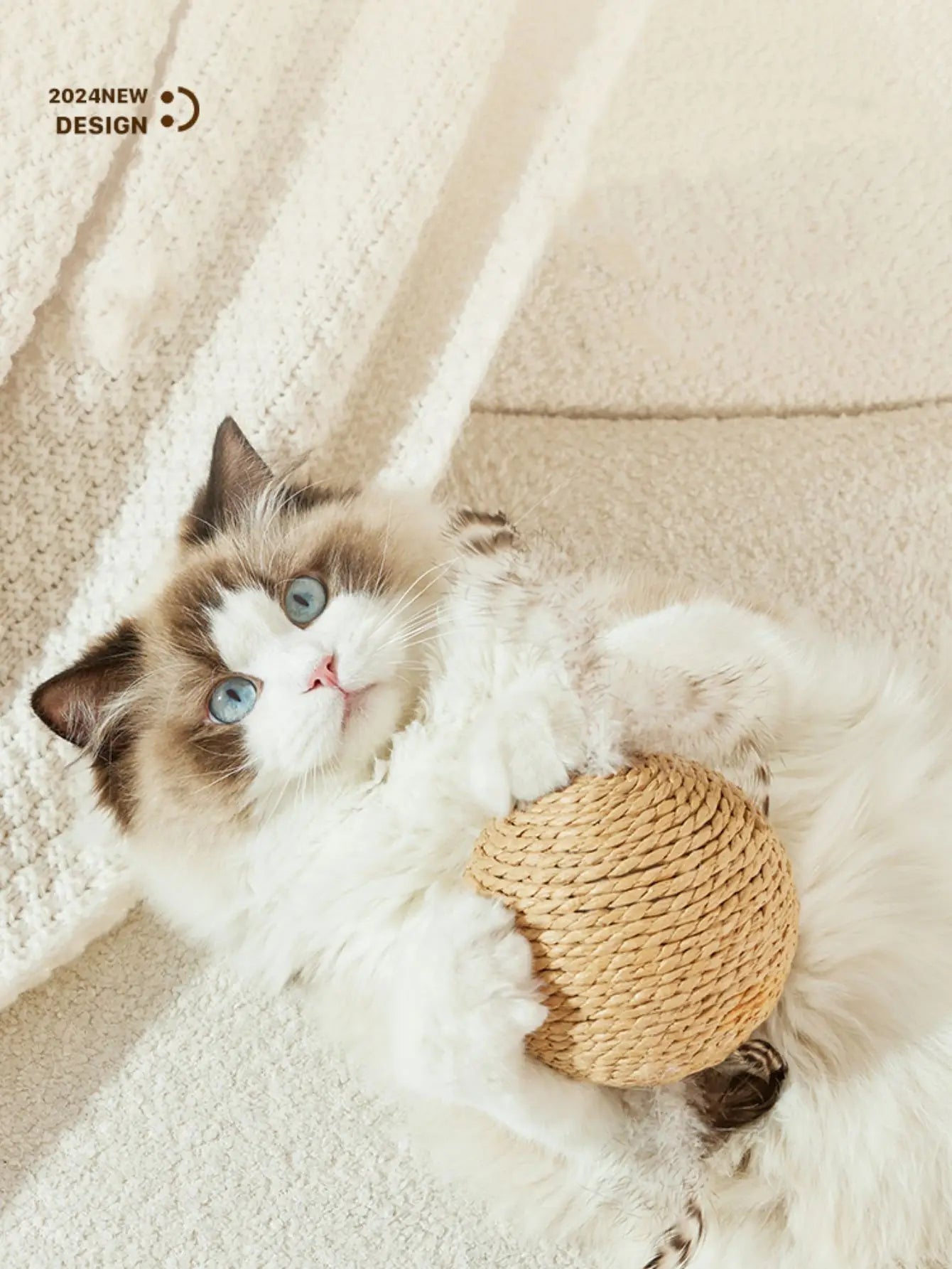 10CM Interactive Sisal Cat Scratching Ball