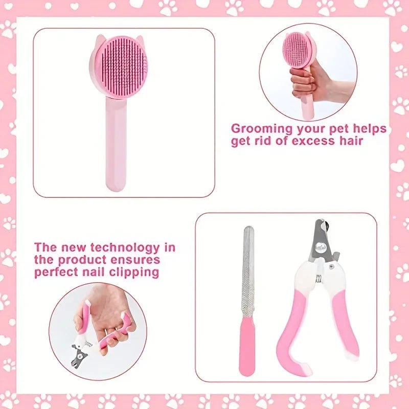 8Pcs Cat Brush Beauty Kit