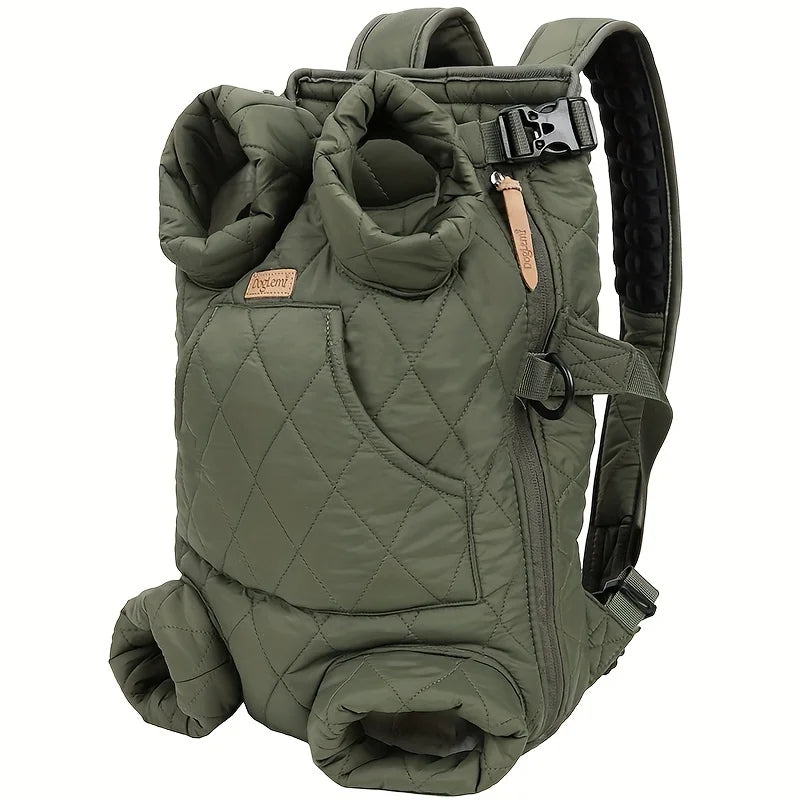 Adjustable Quilted Pet Carrier Backpack