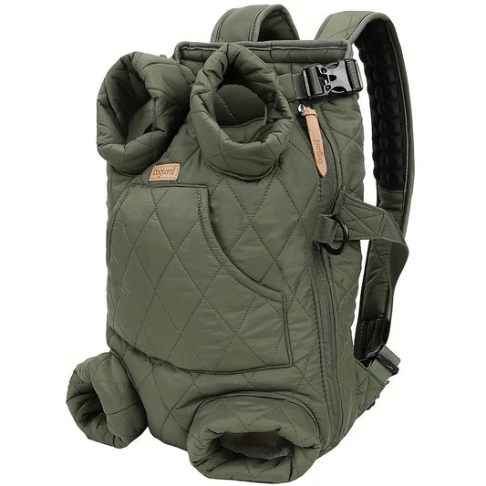 Adjustable Quilted Pet Carrier Backpack