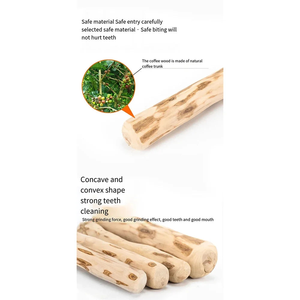 FZCSPEED Coffee Wooden Dog Chew Toy
