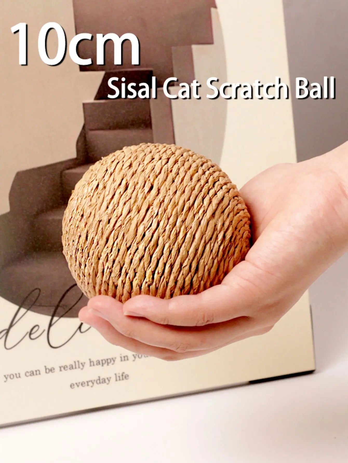 10CM Interactive Sisal Cat Scratching Ball
