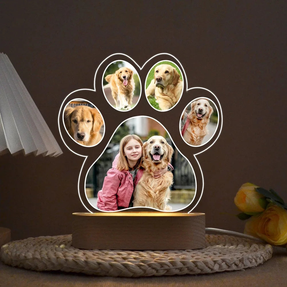 Custom Dog Paw Shaped LED Light