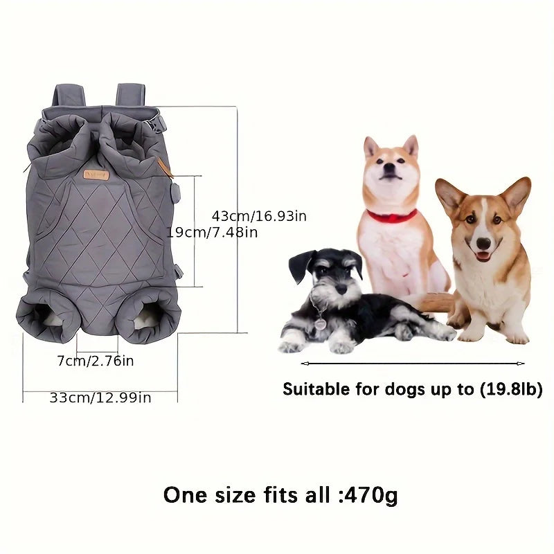 Adjustable Quilted Pet Carrier Backpack